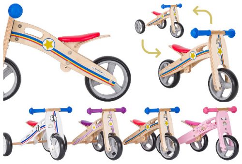 Bicicleta de madera sin pedales para niños